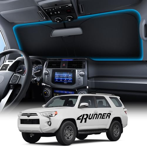 Wigoo for Toyota 4Runner Windshield Sunshade [OEM Design, 100% Sun Blockage] Foldable Heat Insulation Sun Shade with Storage Bag, for Toyota 4Runner (2010-2026), Silver Coating - size: for Toyota 4Runner(2010-2026)