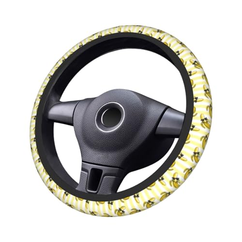Banana Steering Wheel Covers Non Slip Neoprene Universal 15 Inch Steering Wheel Protector Car Cover for Men Women - color: Banana