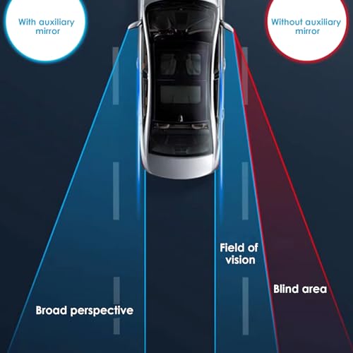 4 Pcs Heart Shaped Blind Spot Mirrors for Cars, Shatterproof Convex Glass with 360° Adjustment, Universal Stick On Side Mirror Accessories for Enhanced Safety on Cars, SUV, Trucks