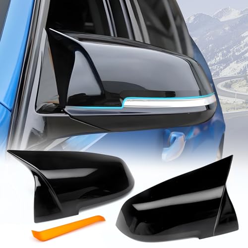 Door Mirror Covers for BMW Exterior Accessories Rearview Side Mirror Covers Caps Compatible with F20 F22 F23 F30 F31 F32 F33 F36 F87 M2 X1 E84 Glossy Black - color: Glossy Black