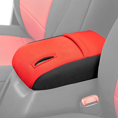 Diver Down Neoprene Center Console Cover - Fits Jeep 1997-2006 TJ Wrangler - Cushioned Armrest Cover - Doesn't Burn Your Elbow - Tight Custom Fit - Comfortable Foam Armrest Pad (97-00 Red) - color: Red, size: 1997-2000 TJ