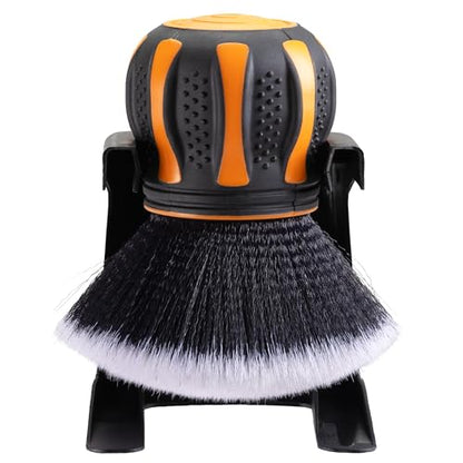 Suds Lab Elite-Plush Detailing Brush with Stand – Ultra-Soft Detailing Brushes with Synthetic Bristles – Metal-Free Auto Brush for Scratch-Free Cleaning on Piano Black & Clusters - size: Synthetic Hair