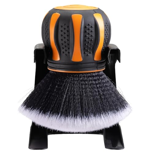 Suds Lab Elite-Plush Detailing Brush with Stand – Ultra-Soft Detailing Brushes with Synthetic Bristles – Metal-Free Auto Brush for Scratch-Free Cleaning on Piano Black & Clusters - size: Synthetic Hair