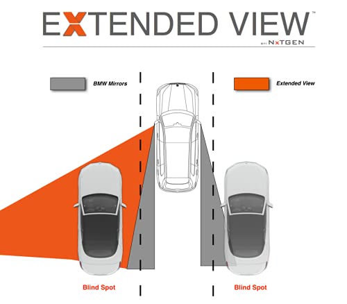 Blind Spot Mirrors- Compatible with BMW X6 Extended View X6 Series - 2 Piece Set (Left & Right) - size: X6 Series