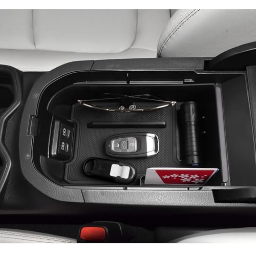 LUWU for 2025 Toyota RAV 4 Accessories Compatible with 2019 2020 2021 2022 2023 2024 2025 Toyota RAV 4 Center Console Organizer Armrest Console Secondary Storage Box Insert Tray ABS Material Black - color: 2019-2025 RAV 4 Armrest Organizer Black