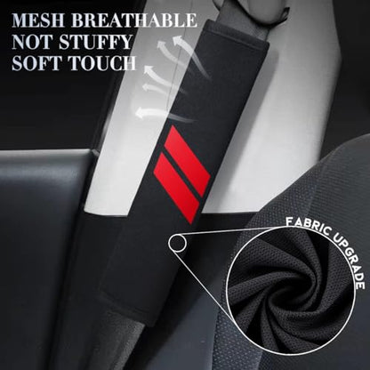 2PCS Seat Belt Covers Compatible with Dodge Challenger Charger SRT RAM Car Accessories, Seatbelt Shoulder Strap Pads Safety Belt Cushions Protective Sleeves - color: Seat Covers-RAM