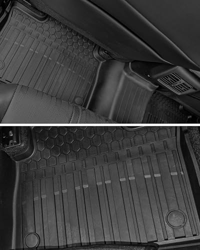 3W Floor Mats for Toyota Tacoma 2024 2025 2026 Double Cab Auto Tran(Not Fit Hybrid & XtraCab), TPE All Weather Custom Fit Floor Liner for Tacoma TRD/SR/SR5/limited Car Liners. - size: 6. Tacoma|24-26|Floor Mats