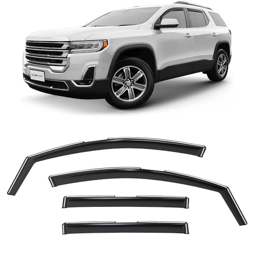 CLIM ART in-Channel Incredibly Durable Rain Guards for GMC Acadia 2017-2023, Original Window Deflectors, Vent Window Visors, Vent Deflector, 4 pcs. - 617454 - color: For Acadia 17-23