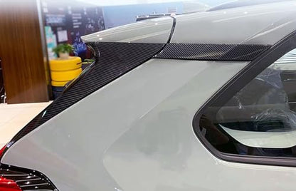 Rear Window C Pillar Side Wing Triangle Cover Trim Compatible with Toyota RAV4 2025 2024 2023 2022-2019 Exterior Car Accessories ABS 2PCS(Carbon Fiber Style) - color: Carbon Fiber Style
