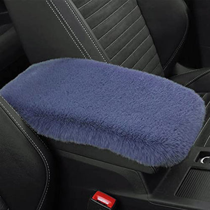 Fluffy Furry Armrest Cover for Car, Auto Center Console Cover Pad Car Soft Console Pad Wool Fur Armrest Seat Box Cover Protector Universal Fit for Most Vehicle, SUV (Gray) - color: Gary