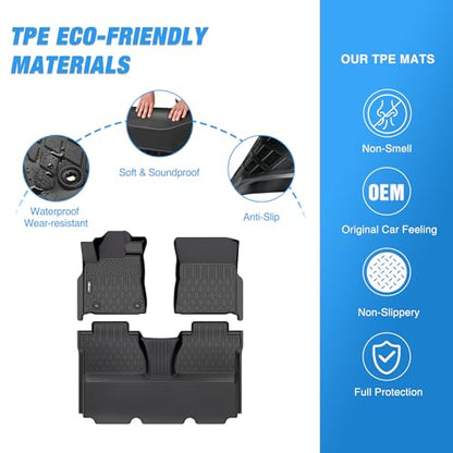 Nilight TPE Floor Mats for Toyota Tundra CrewMax Cab 2014 2015 2016 2017 2018 2019 2020 2021 All Weather Custom Fit Heavy Duty Floor Liners - size: 2014-2021 Toyota Tundra|CrewMax Cab