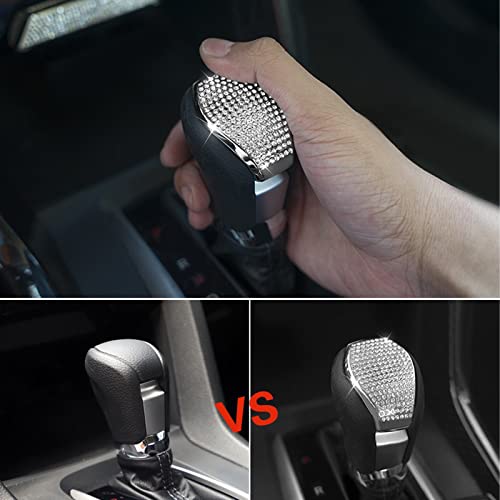 Gear Shift Knob Cover Trim car Interior Accessories Black Gear Shifter Knob Cover Compatible with Honda Civic Sedan 2022 Accord 10th 2018 2019 2020 2021 (Bling)