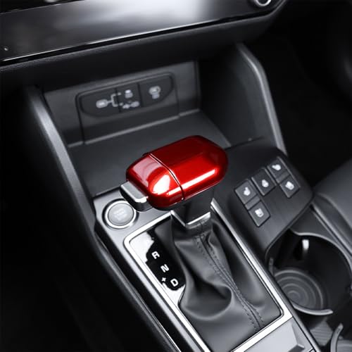 Premium Car Gear Shift Knob Cover Compatible with Kia Sportage 2026 K4 2024-2026 Accessories, Heat-Resistant Anti-Fade & Shock Absorption (Red) - color: Red
