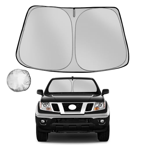 Windshield Sun Shade for 2006-2021 Nissan Frontier Foldable Sun Sunshade for Car Front Window Blocks UV Rays and Heat Automotive Interior Protector Custom Fit Accessories - size: for 2006-2021 Nissan Frontier
