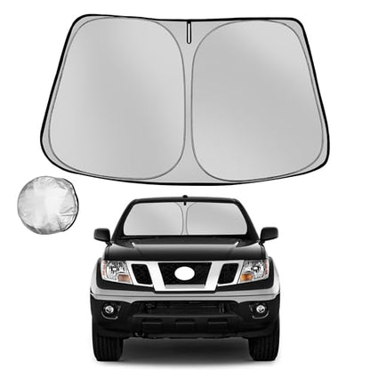 Windshield Sun Shade for 2006-2021 Nissan Frontier Foldable Sun Sunshade for Car Front Window Blocks UV Rays and Heat Automotive Interior Protector Custom Fit Accessories - size: for 2006-2021 Nissan Frontier