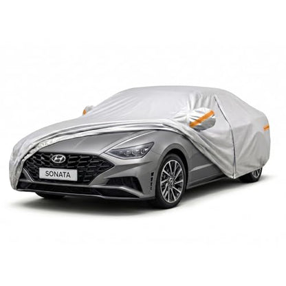 All-Weather Hyundai Sonata Car Cover Waterproof Heavy Duty Custom Fit for 1999-2026 Hyundai Sonata GLS LX SE Limited Sport Eco SEL SEL Plus N Line Hybrid - size: Hyundai Sonata
