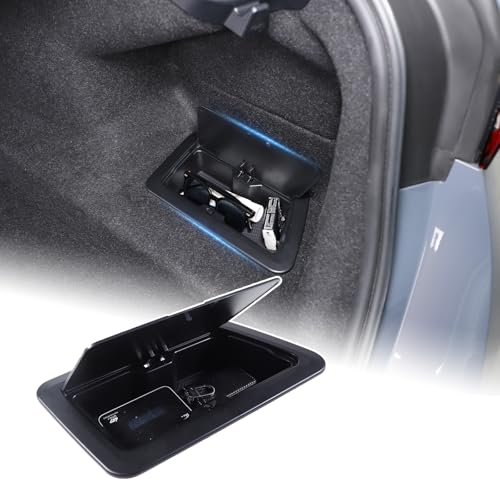 Car Trunk Organizer Storage Cargo Compatible with BMW 5 Series G60 i5 2024 2025 2026+ ABS Trunk Side Luggage Box with Large Capacity Stable Rear Trunk Organizer Accessories (Right) - color: Right