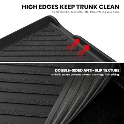 LASFIT Cargo Mat for Jeep Renegade 2015-2023 Upper Position, All Weather TPE Custom Fit Trunk Mat Cargo Liner Trunk Liner, Black - style: Renegade 2015-2023 Cargo Mat