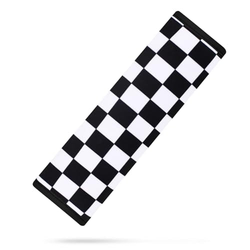 YR Seat Belt Cover for Kids, Soft Comfort Seat Belt Cushion for Children, Cute Cartoon Pattern Car Seat Belt Pads Cover for Girls and Boys, 1 Pack (Checkerboard Pattern) - color: Checkerboard Pattern