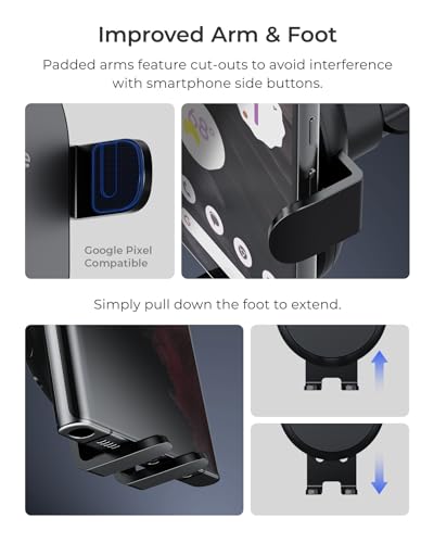 iOttie Auto Sense 2 Air Vent Car Phone Holder with Qi Wireless Charging - Auto Clamping Phone Mount for iPhone, Google Pixel, Samsung Galaxy, Huawei, LG (Adapter Not Included) - style: Air Vent