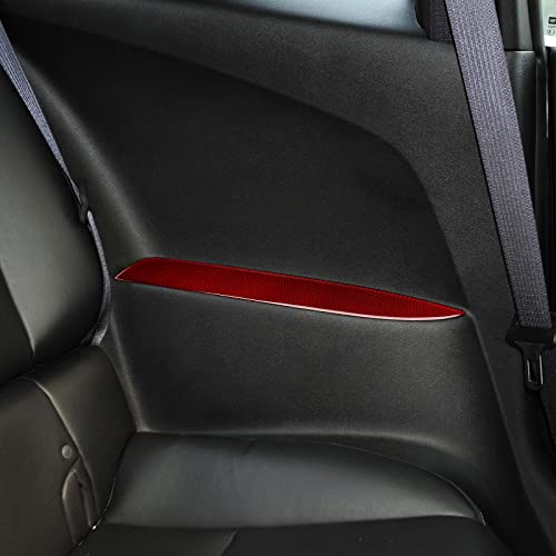 Car Rear Armrest Sticker Carbon Fiber Decal Interior Trim Cover for Chevrolet Camaro 2010 2011 2012 2013 2014 2015 Accessories - color: Rear Armrest