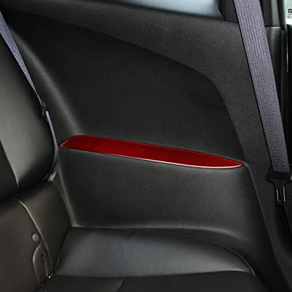 Car Rear Armrest Sticker Carbon Fiber Decal Interior Trim Cover for Chevrolet Camaro 2010 2011 2012 2013 2014 2015 Accessories - color: Rear Armrest