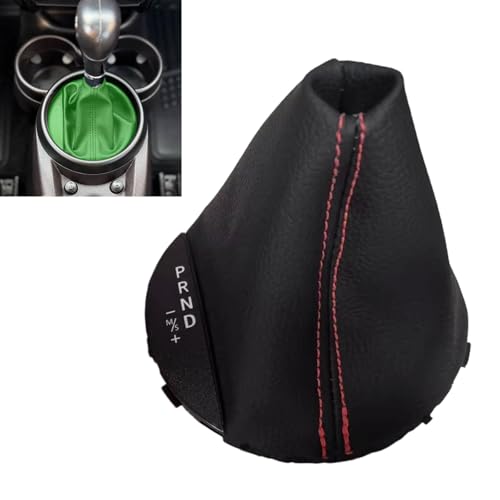 Automatic Transmission Gear Shift Boot PU Leather Shift Selector Gaiter Boot with Red Thread for Mini Cooper/Cooper S Countryman R60 Paceman R61 2010 2011 2012 2013 2014 2015 2016 25169803426