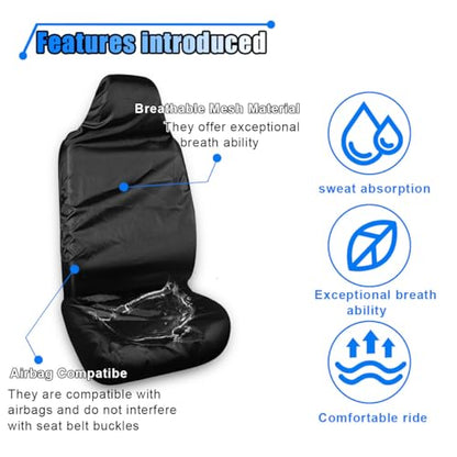 BDZMC Car Seat Cover Protector, Stain Resistant Car Front Seat Covers, Waterproof Car Seat Cover After Gym, Sweat Swimming, Car Seat Towel Covers for Cars, Trucks, SUVs (1PCS) - size: 1PCS