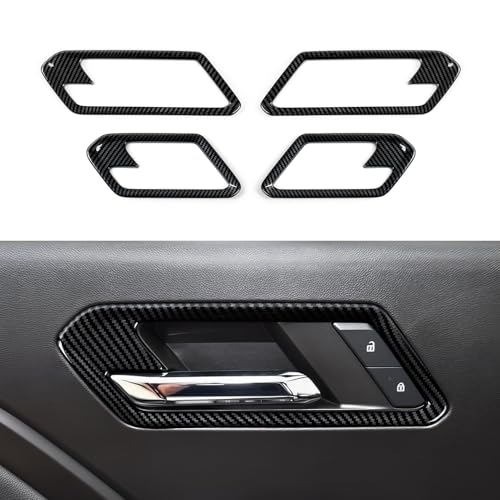 4PCS Car Inner Door Handle Sticker ABS Carbon Fiber Decal Interior Trim Cover for Chevrolet Colorado/GMC Canyon 2023 2024 2025 2026 Accessories - color: Inner Door Handle
