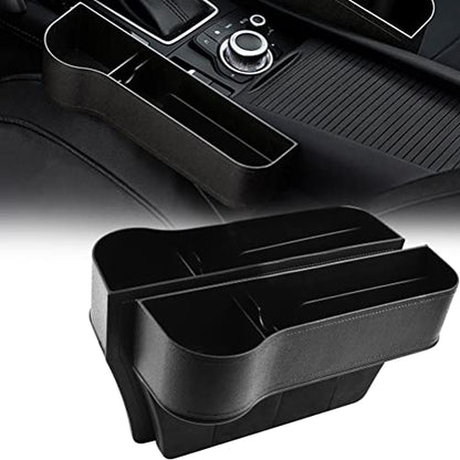 XUKEY Car Seat Gap Filler Organizer Multifunctional Car Side Seat Gap Filler Console Side Storage Box Holders for Sunglasses, Phone, Keys Car Accessories (2 Pack)