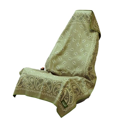 Sprints Athletic Running Towel, Full-Sized, Car Seat Cover - Performance Microfiber (Paisley Probs Green) - color: Paisley Probs Green