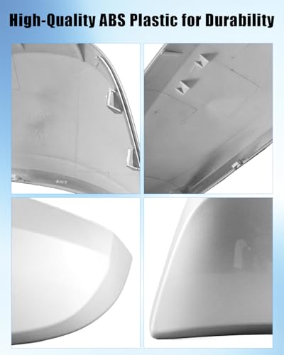 Left Driver Mirror Cover Cap Fit for Toyota 4RUNNER 2013-2023 Fit for RAV4 SE XLE LTD 2013-2018 HV 2016 for Models Without a Side Camera Only, Silver - size: Left Side