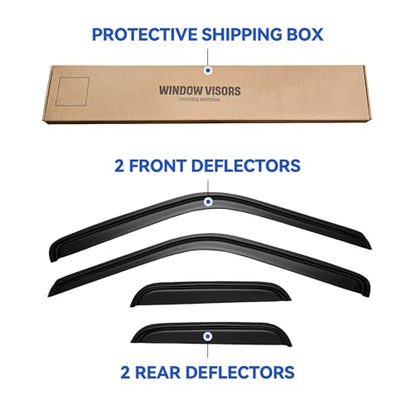 Window Visors Rain Guards for 1988-1999 Chevy/GMC C1500/ C2500/C3500/ K1500/ K2500/ K3500 Extended Cab, Out-Channel Window Vent Wind Deflectors Visors Shades - size: 1988-1999 Chevy/GMC C/K Extended Cab
