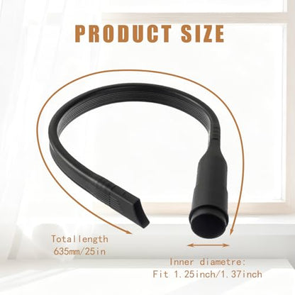 25-Inch Universal Flexible Long Vacuum Attachment Crevice Cleaning Brush Tool Fits for All 1-1/4" (32mm) & 1-3/8" (35mm) Inner Diameter Vacuum Hoses Accessories（2-pack ）