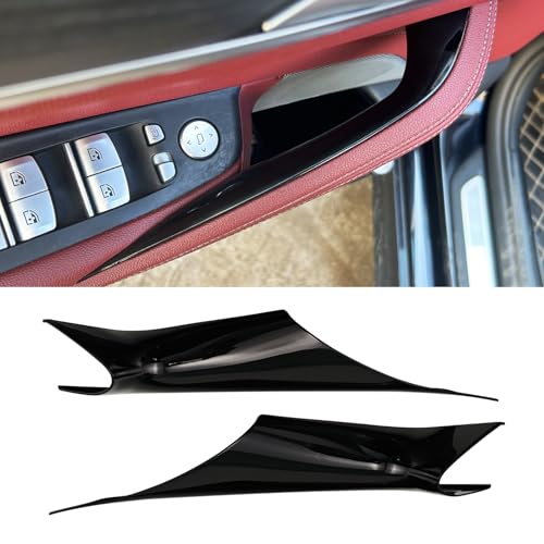 Interior Door Handles Protective Covers Compatible with BMW 5 Series G30 G31 2017-2022 Car Interior Door Pull Handle Covers for 520i 520d 525d 530e 530i 540d 540i 550i (2PCS Piano Black) - color: 2PCS Piano black
