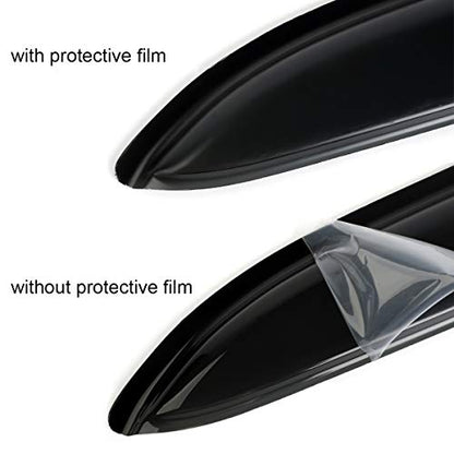 Original Side Window Visor Deflector Rain Guard fit for 1997-2006 Jeep TJ Wrangler,2pcs Outside Mount Tape-on Shatterproof Dark Smoke Window Shades 92054 - size: 1997-2006 Wrangler TJ Outside Mount