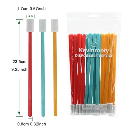 30PCS Disposable Crevice Cleaning Brush kit, Disposable Toilet Brush, Disposable Window Sill Cleaning, Keyboard Cleaning, Car Air Conditioner Cleaning (Color Mixing) - color: Color Mixing