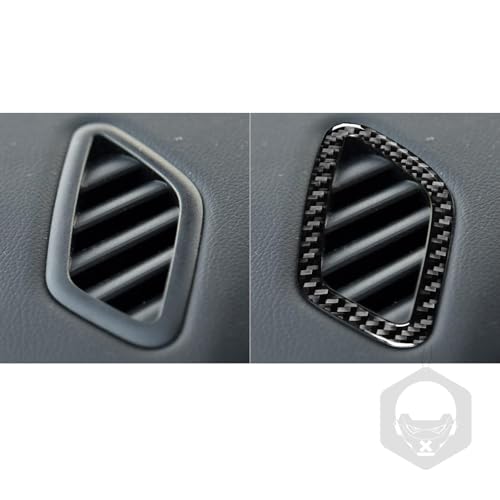 Generic Auto Dashboard Both Sides Air Vent Wind Outlet Defogger Frame Sticker Real Carbon Fiber Interior Trim Accessories Compatible with Benz CLA C117 2014-2018 GLA X156 2015-2019 Black, BM8112 - color: Dashboard Both Sides Air Vent Wind Outlet Defogger
