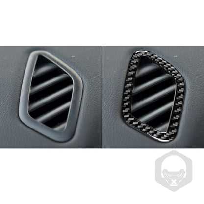 Generic Auto Dashboard Both Sides Air Vent Wind Outlet Defogger Frame Sticker Real Carbon Fiber Interior Trim Accessories Compatible with Benz CLA C117 2014-2018 GLA X156 2015-2019 Black, BM8112 - color: Dashboard Both Sides Air Vent Wind Outlet Defogger