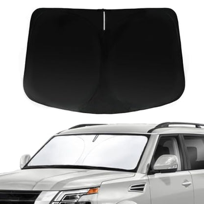 Windshield Sun Shade for Nissan Armada 2017-2024 Car Front Window Sunshade with 240T Sun Visor Protector Blocks UV Rays Heat Sun Shield Accessories - size: For Armada 2017-2024