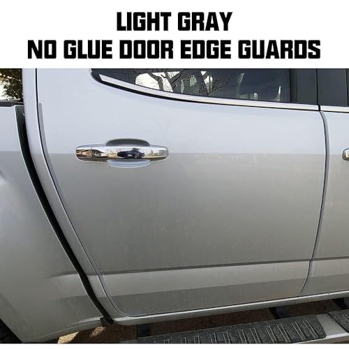Winunite 32.8ft(10m) Car Door Edge Guards Light Gray– Fits Most Vehicles, No Glue, U-Shaped, Built-in Metal Clips, Scratch and Chip Resistant – Reduces Dings in Parking Lots - color: gray, size: 32-4/5Ft