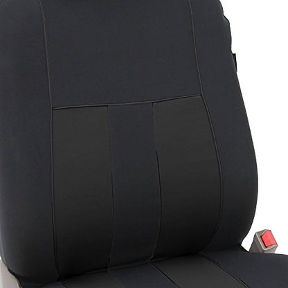 FH Group Three Row Set Striking Striped 7 Seater Car Seat Covers, Airbag Compatible & Split Ready – Universal Fit for Cars Trucks & SUVs Black - color: Black, size: 3 Row/7 Seater