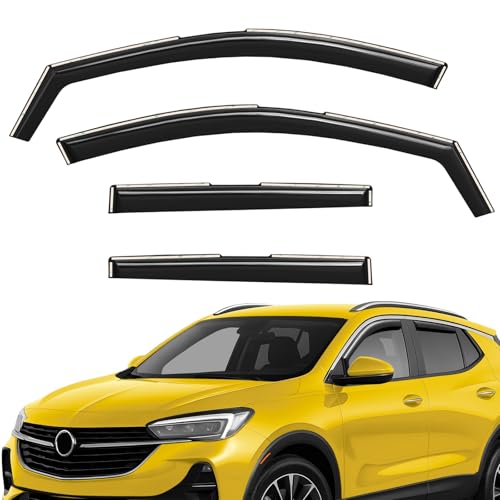 Extra Durable Window Deflectors in-Channel Window Visors Rain Guards Fit for Buick Encore GX 2020-2026, Sun Visors, Wind Vent for Shades, Exterior Car Accessories - 4 pcs. AG0930 - color: For Buick Encore GX 20-26