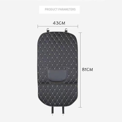 Car Seat Kick Mat Protectors for Volvo XC40 XC60 XC70 XC90 2007-2025, 2Pcs Universal Leather Seat Back Anti-Kick Pad, Anti-Scratch Resistant Waterproof for SUVs Minivans, B/Black - White - color: B/Black - White
