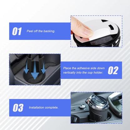 Durable Cup Holder Insert 2PCS, Cupholder Insert for Car for Console Door Slot, PC Car Drink Holder, Anti-Tip Secure Wiggle-Free