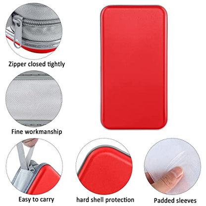 CD Case, Siveit DVD Case Holder 96 Capacity Hard Plastic CD DVD Disc Cases Storage Binder Wallet for Car Home Office Travel (Red) - color: Red
