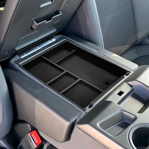 Zxiaochun Center Console Organizer Tray for 2019-2025 2026 Chevy Silverado/GMC Sierra 1500 & 2020-2026 Silverado/Sierra 2500HD 3500HD, Armrest Box Storage Tray (Split-Bench Folding Seat ONLY)-2PCS - size: 2PCS Trays
