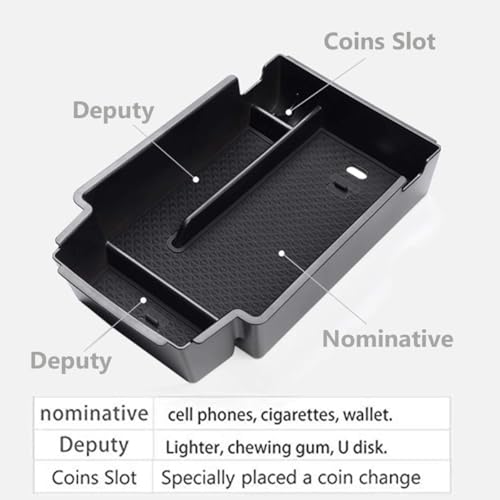 TTCR-II for Chevy Blazer Center Console Organizer 2019-2024 2025, for 2019-2024 2025 Chevy Blazer Console Organizer Tray Secondary Storage Box - size: For Blazer