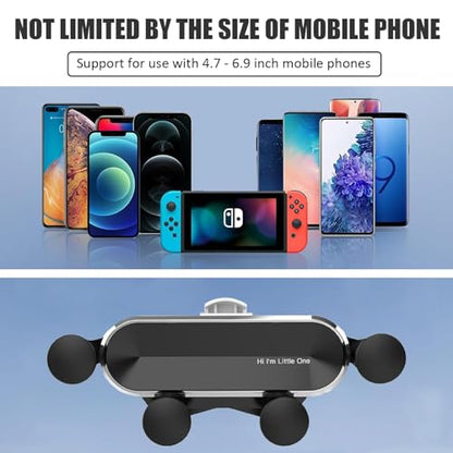 Car Air Vent Phone Holder, Auto-LockGravity Mechanical Car Phone Mount, Anti-shake Anti-slip Smartphone Navigation Mount, Universal for Most Vehicles (Black)