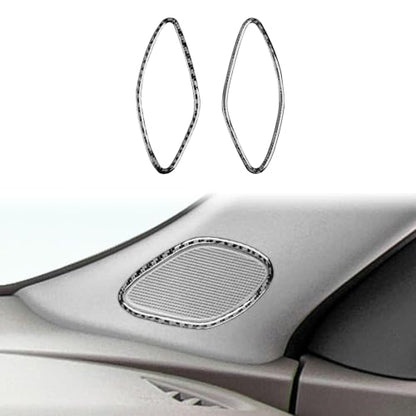 Black Carbon Fiber Compatible with Chevy/Chevrolet Malibu 2016-2025 2017 2018 2019 2020 2021 2022 2023 2024 Accessories Car A-Pillar Audio Component Speaker Cover Interior Trim Decal 2pcs - color: A-pillar Speaker